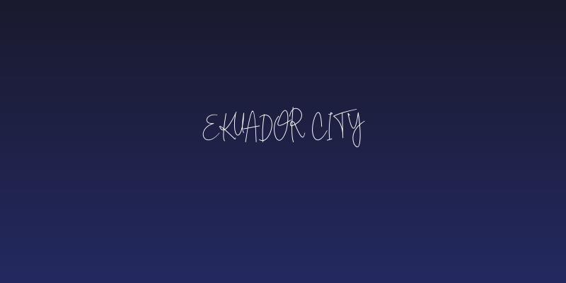 Ekuador City Social Header