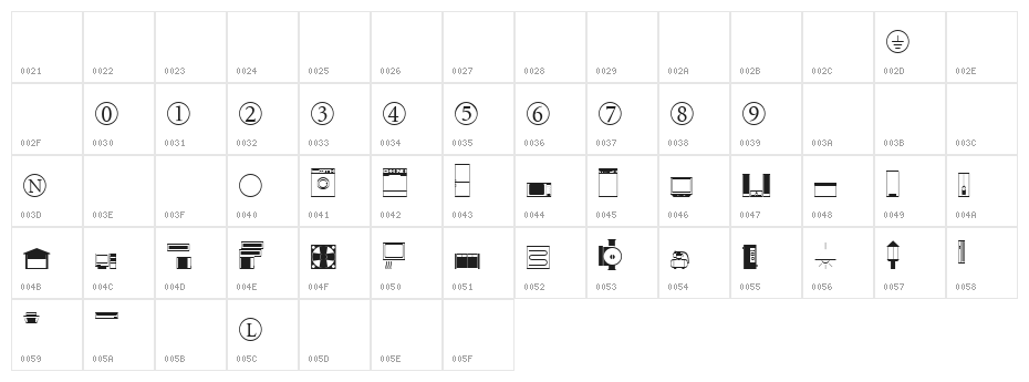 EL-Symbols Character Map