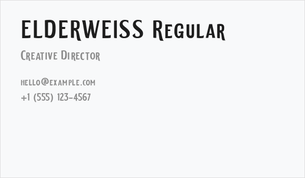ELDERWEISS Regular Business Card
