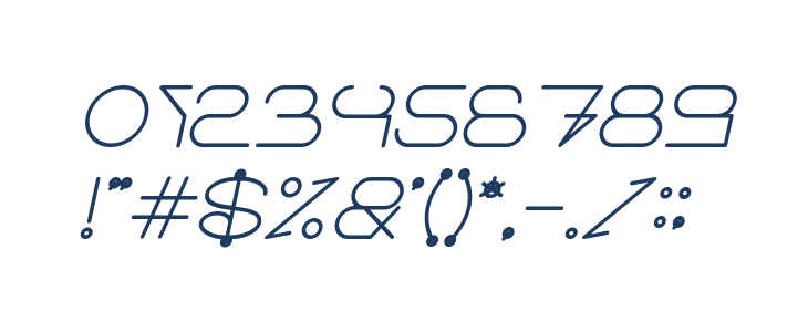 ELECTRIC CITY Bold Italic Other Characters