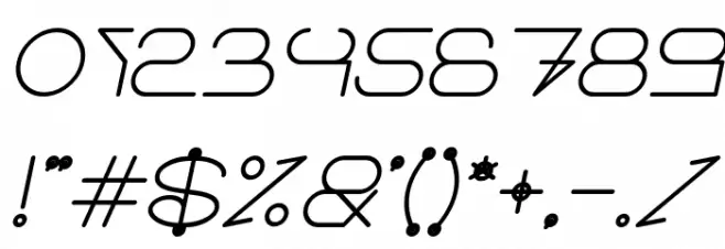 ELECTRIC CITY Bold Italic Font OTHER CHARS