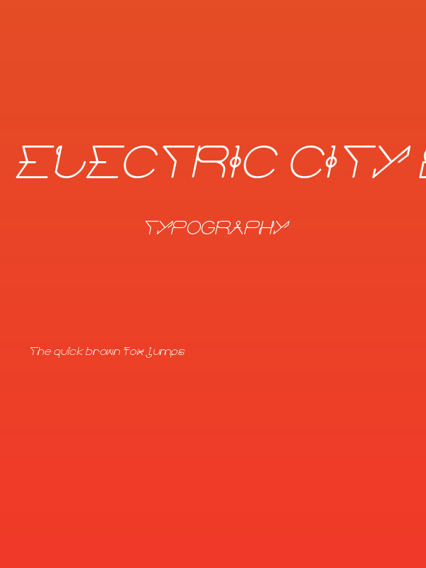 ELECTRIC CITY Bold Italic Poster