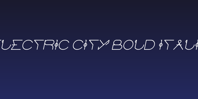 ELECTRIC CITY Bold Italic Social Header