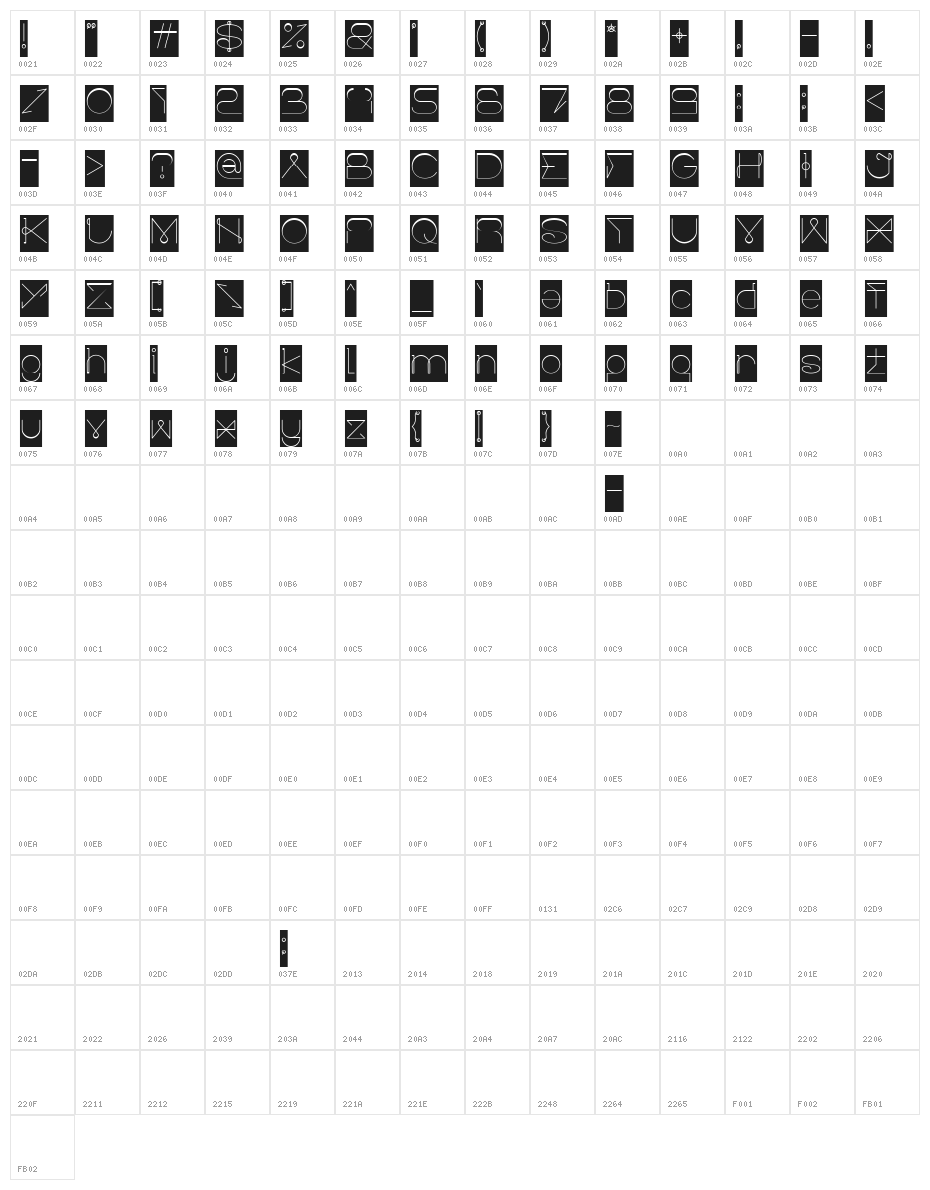 ELECTRIC CITY-Inverse Character Map