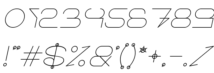 ELECTRIC CITY Italic Font OTHER CHARS