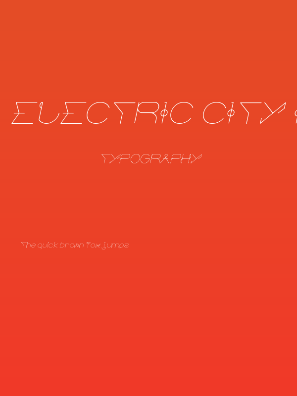 ELECTRIC CITY Italic Poster