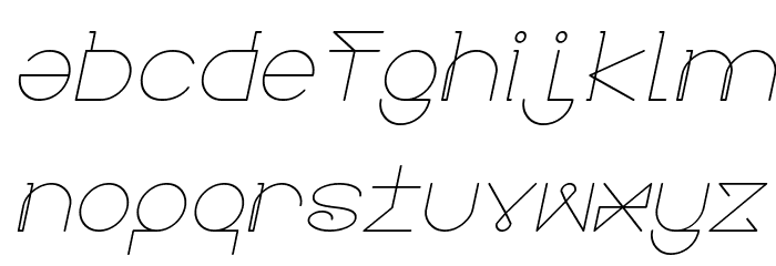 ELECTRIC CITY Italic Font LOWERCASE