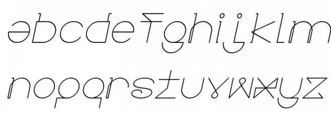 ELECTRIC CITY Italic फ़ॉन्ट लोअरकेस