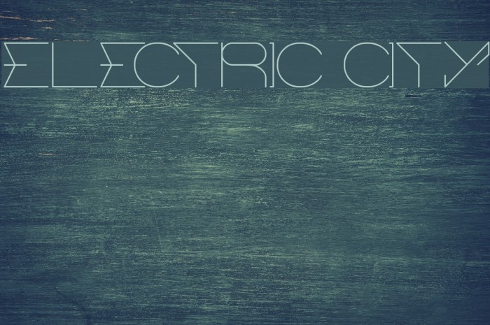 ELECTRIC CITY Font examples