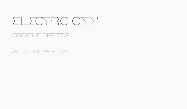ELECTRIC CITY Business Card