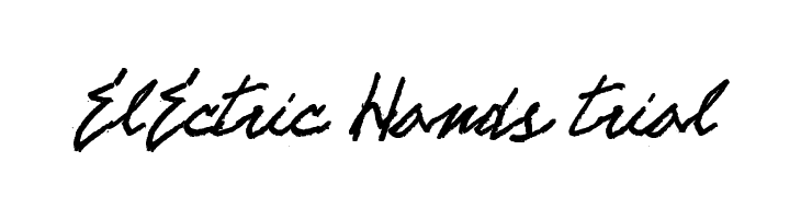 ELECTRIC HANDS trial  フリーフォントのダウンロード