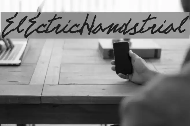 ELECTRICHANDS-trial Font examples