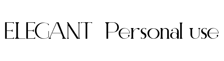 ELEGANT  Personal use  नि: शुल्क फ़ॉन्ट्स डाउनलोड