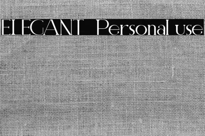 ELEGANT  Personal use Font examples