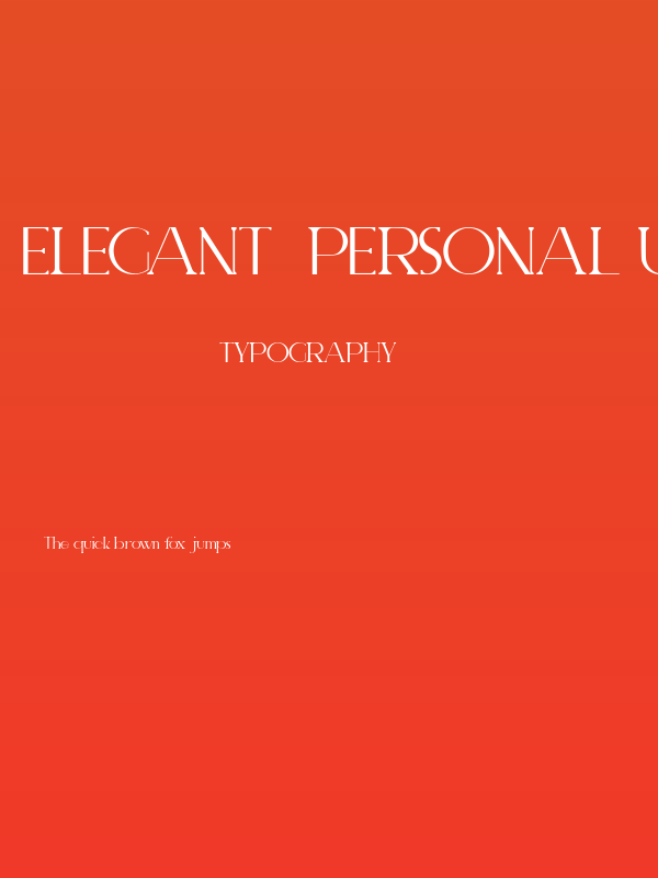 ELEGANT  Personal use Poster