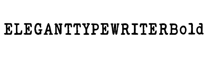 ELEGANT TYPEWRITER Bold  Скачать бесплатные шрифты