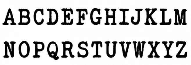 ELEGANT TYPEWRITER Bold Caratteri MAIUSCOLE