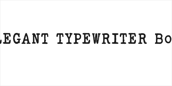 ELEGANT TYPEWRITER Bold Logo