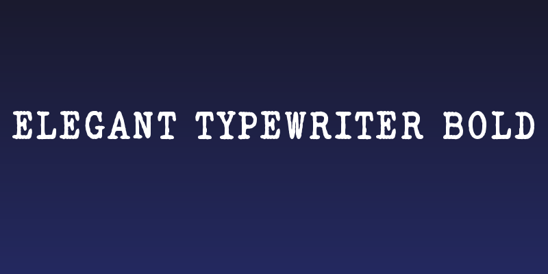 ELEGANT TYPEWRITER Bold Social Header