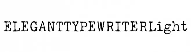 ELEGANT TYPEWRITER Light  Fuentes Gratis Descargar