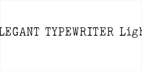 ELEGANT TYPEWRITER Light Logo