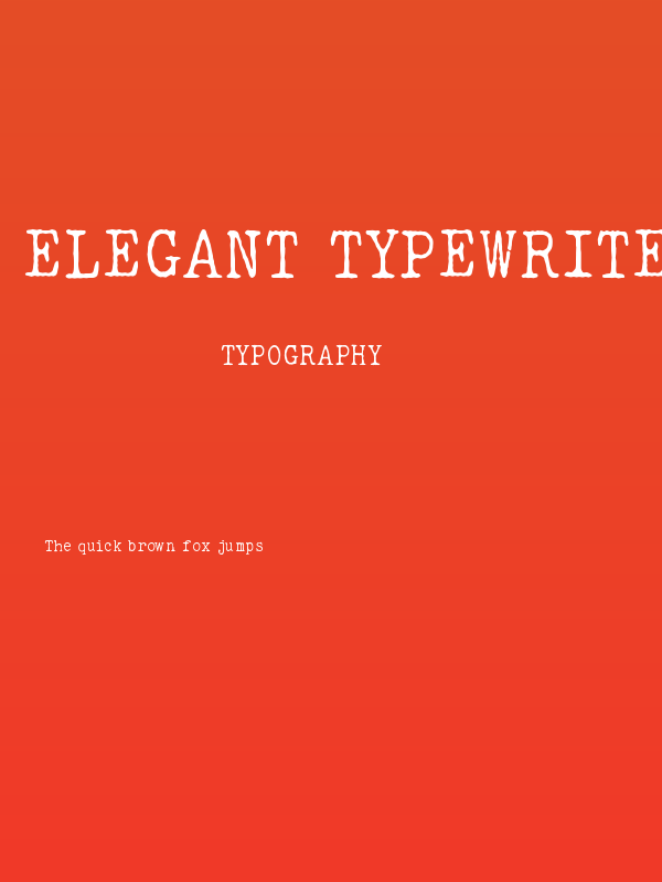ELEGANT TYPEWRITER Light Poster