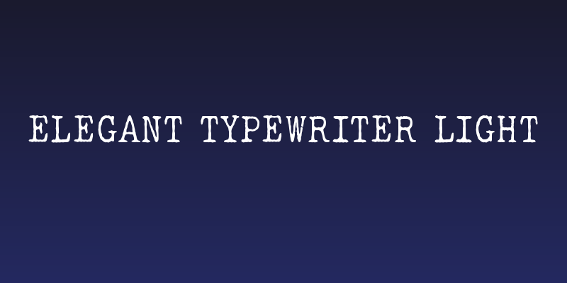 ELEGANT TYPEWRITER Light Social Header