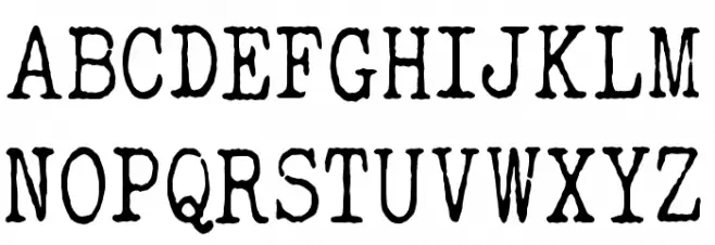 ELEGANT TYPEWRITER Polices MAJUSCULES