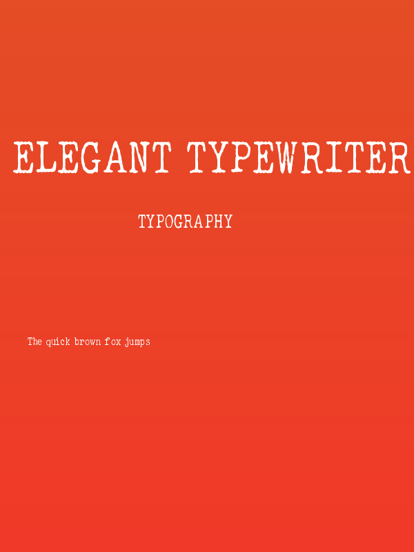 ELEGANT TYPEWRITER Poster