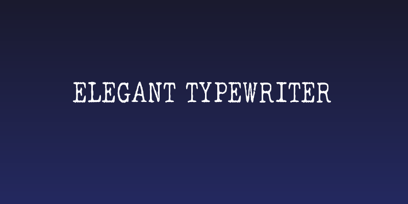 ELEGANT TYPEWRITER Social Header
