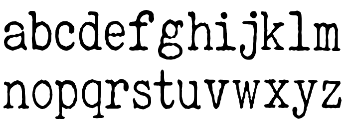 ELEGANT TYPEWRITER Font LOWERCASE