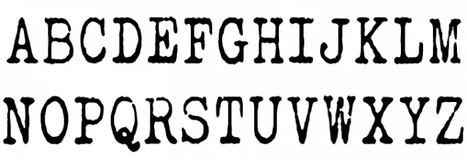 ELEGANT TYPEWRITER Caratteri MAIUSCOLE