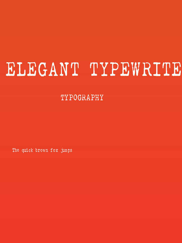 ELEGANT TYPEWRITER Poster