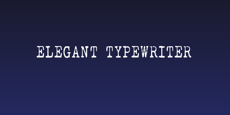 ELEGANT TYPEWRITER Social Header