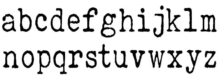ELEGANT TYPEWRITER Font LOWERCASE