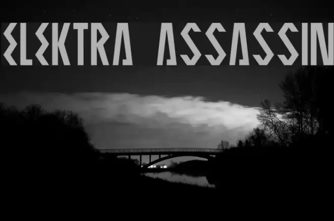 ELEKTRA ASSASSIN Schriftart examples