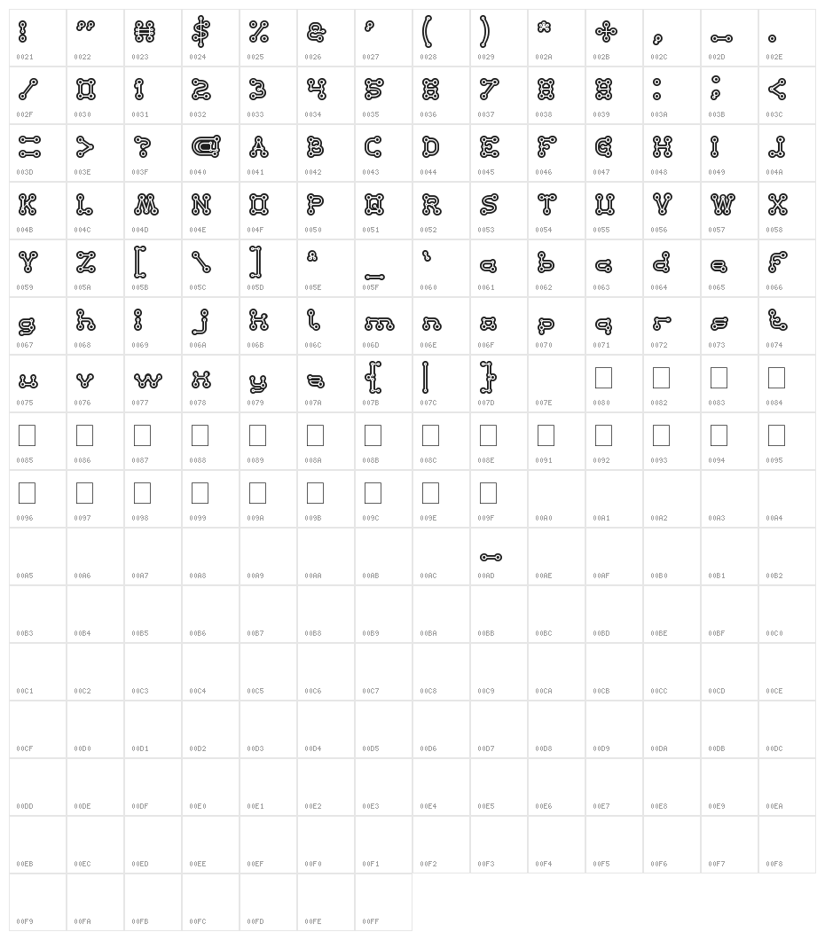 ELEMENT Character Map