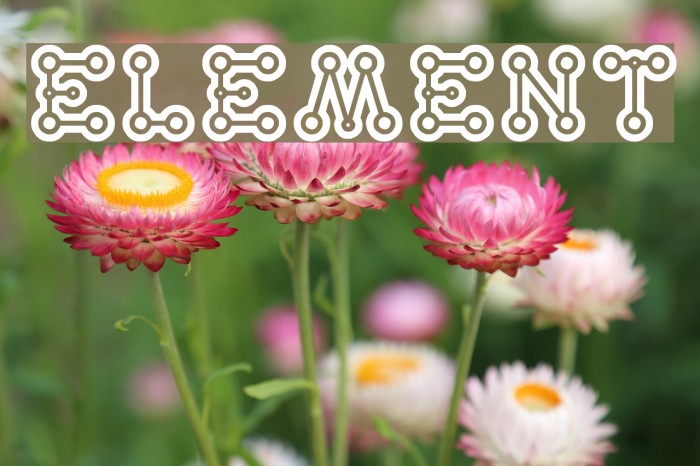 ELEMENT Font examples
