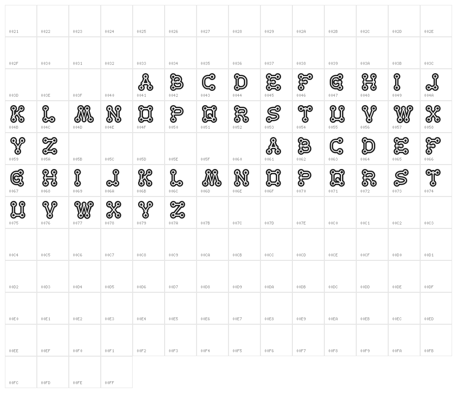 ELEMENT Character Map