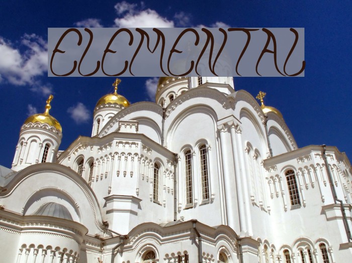 ELEMENTAL Font examples