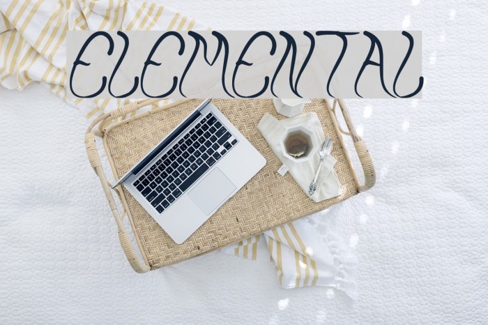 ELEMENTAL Font examples