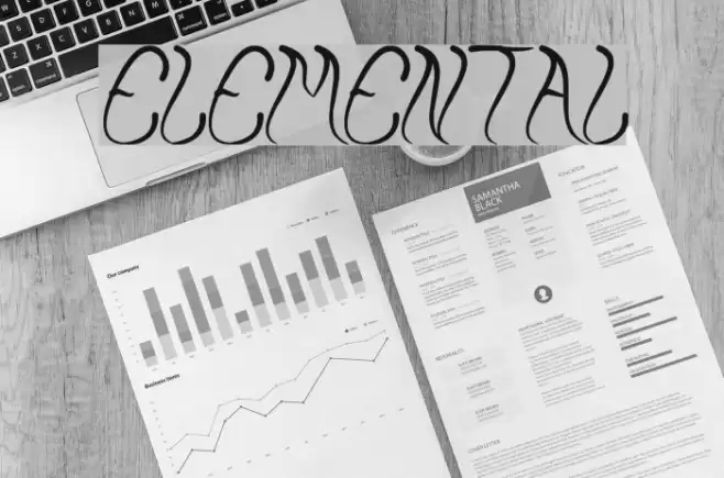 ELEMENTAL Font examples