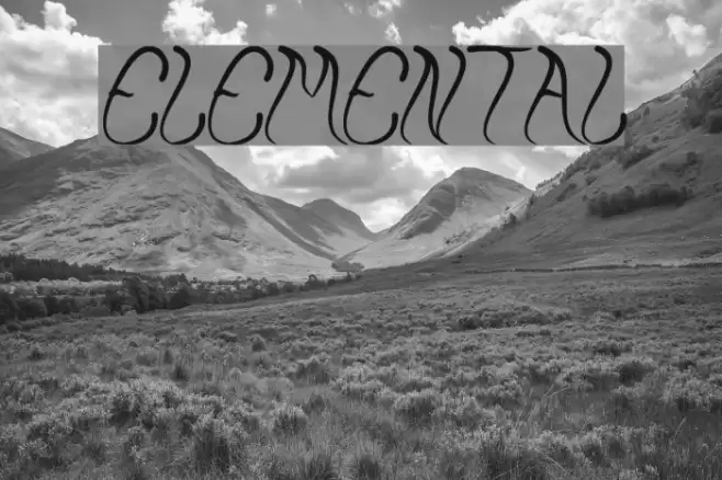 ELEMENTAL Font examples