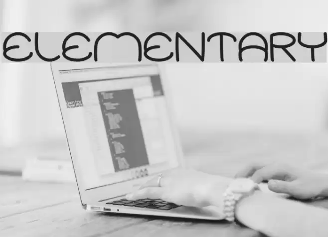 ELEMENTARY Font examples