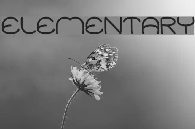 ELEMENTARY Font examples
