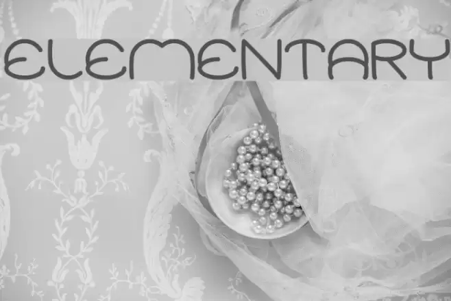 ELEMENTARY Font examples