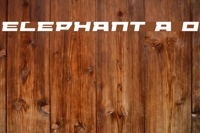 ELEPHANT A Oblique Schriftart examples