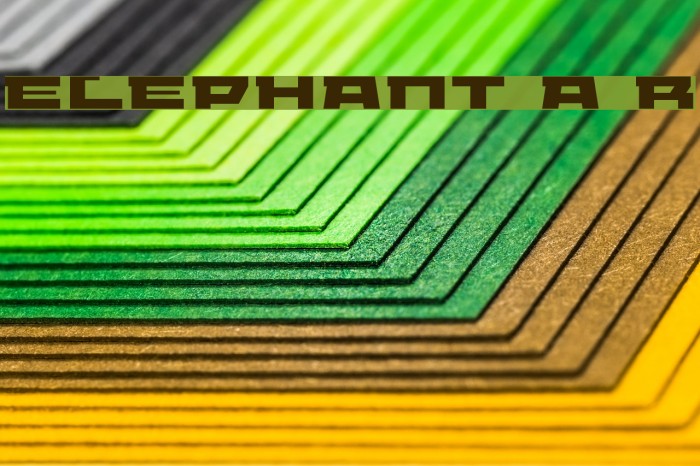 ELEPHANT A Regular لخطوط تنزيل examples
