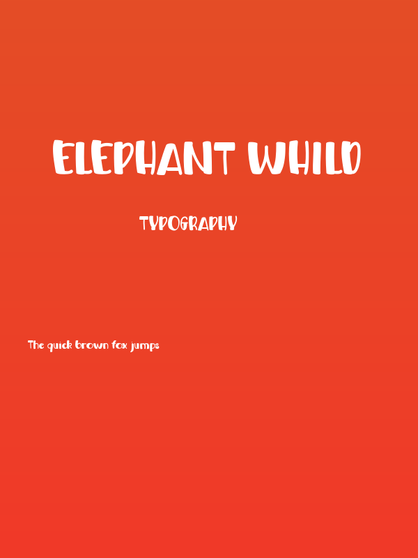 ELEPHANT WHILD Poster