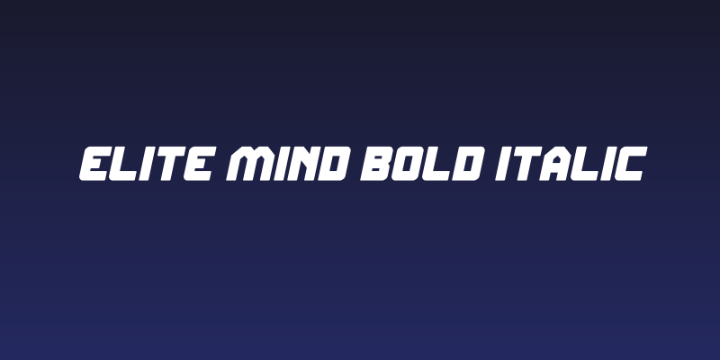 ELITE MIND Bold Italic Social Header